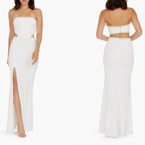 - Dress The Population ARIANA EMBELLISHED CUT-OUT GOWN MAXI DRESS size XL